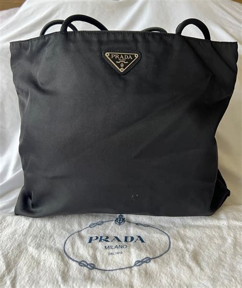 prada black nylon tote shoulder bag amazon|Prada nylon tote crossbody.